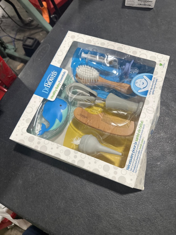 Photo 1 of Dr. Brown's Healthy Baby Essentials Kit, Pacidose Medicine Dispenser, Nail Scissors with Case, Nasal Aspirator, Cradle Cap Brush Plus Comb, Cold Compress