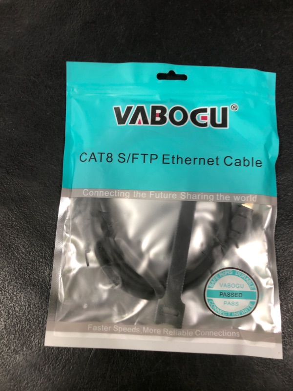 Photo 1 of Vabogu Cat 8 Ethernet Cable, 3ft Heavy Duty High Speed Internet Network Cable, 26AWG, 2000Mhz 40Gbps with Gold Plated RJ45 Connectors, Shielded for Indoor & Outdoor Use