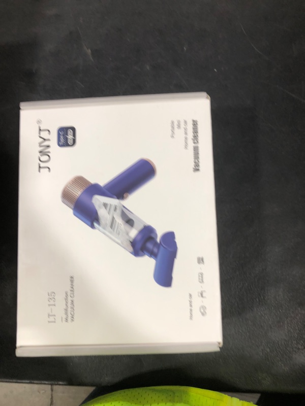 Photo 1 of JONYJ Handheld Car Vacuum Cleaner, 16000PA Hand Held Vacuum Portable Cordless, 2 in 1 Air Duster and Vacuum Cleaner with LED Light, Multi-Nozzles, 120W High Power Mini Vacuum for Home, Pet, Office