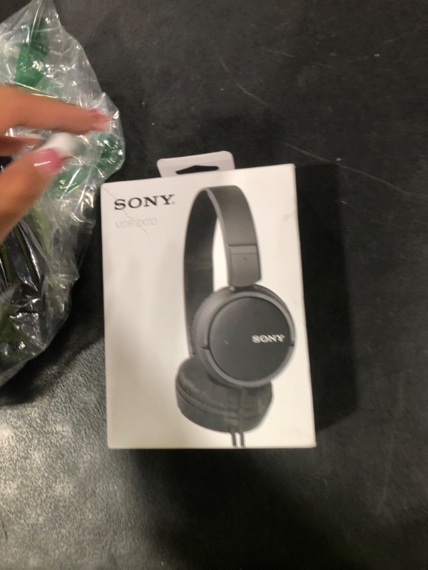 Photo 1 of Sony ZX Series Wired On-Ear Headphones, Black MDR-ZX110