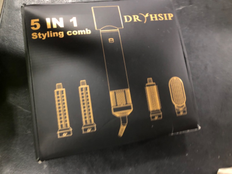 Photo 1 of Dryhsip 5-in-1 Hair Dryer Brush Set, Hot Air Curling Brush, Straightening Brush, Volumizing Brush