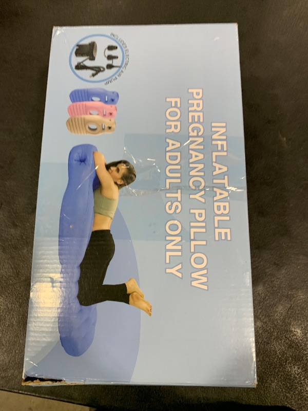 Photo 1 of Toggloo Inflatable Pregnancy Pillow, Full Body Maternity Airbed/Float with Hole for Tummy, The Best Pregnancy Pillow for Sleeping Prone, Maternity Pillow and Pregnancy Must Haves, Blue