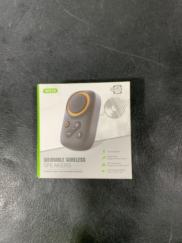 Photo 1 of Ainostone Wearable Bluetooth Speaker Built in Mics for Hands Free Call/Voice Assistant Clip on Portable Small Wireless Speakers Ipx7 up to 15H Playing for Work/Cycling/Outdoor/Sports/Hiking/Golf