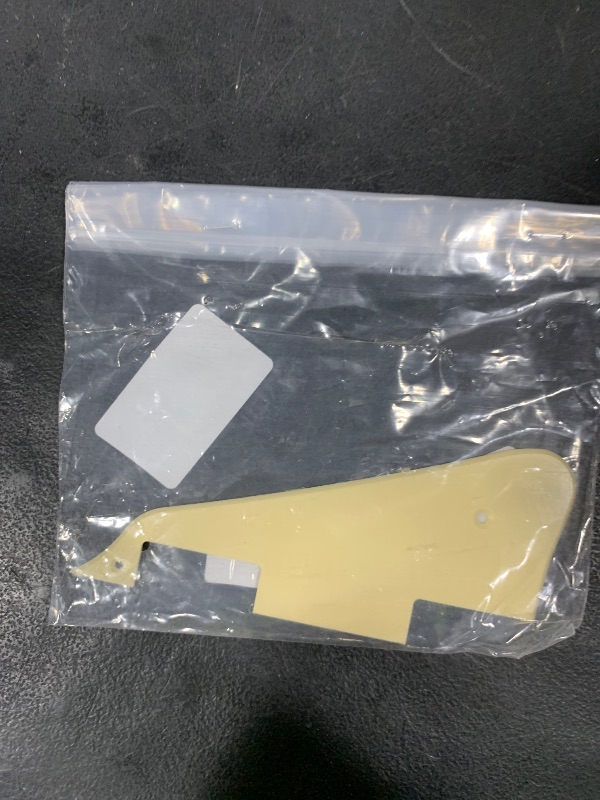 Photo 1 of Dopro Single Cream 1 Ply LP Guitar Pickguard with Chrome Bracket for Epiphone Les Paul