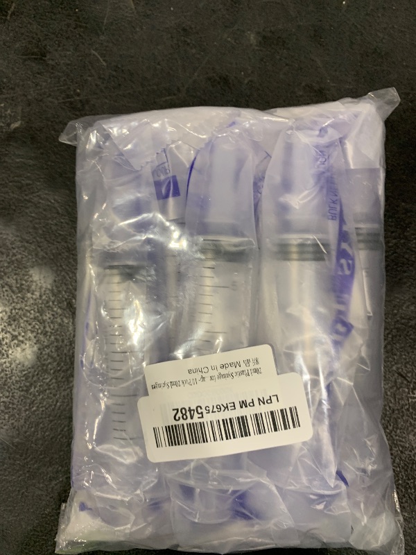 Photo 1 of 20ml Plastic Syringe for Liquids, Oral, Scientific Labs, Measuring, Dispensing, with Cap- 10 Pack 20ml Syringes