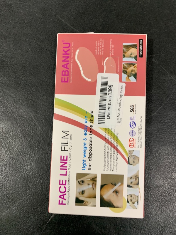 Photo 1 of 100 PCS Microblading Makeup Shower Face Shields Visors, Disposable Face Shields Masks for Hairspray Salon Supplies and Eyelash Extensions Eye Eyelid Surgery Aftercare
