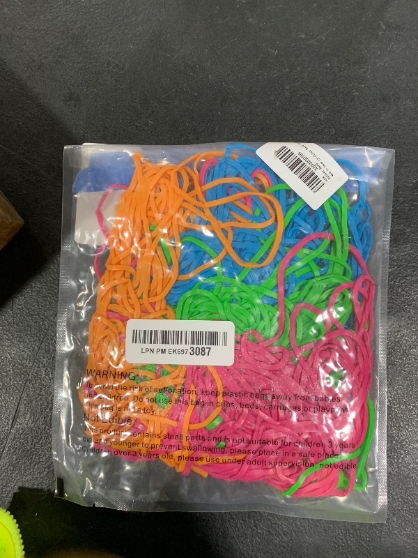 Photo 1 of Sukh Large Rubber Bands - 120PCS Colored 7" Elastic Band, Office Supplies, Extra Large, Bulk Set, Assorted Colors, Ideal for Tie Dye, Geoboards, Organizing Magazine, Notebook, Fixing Trash Cans