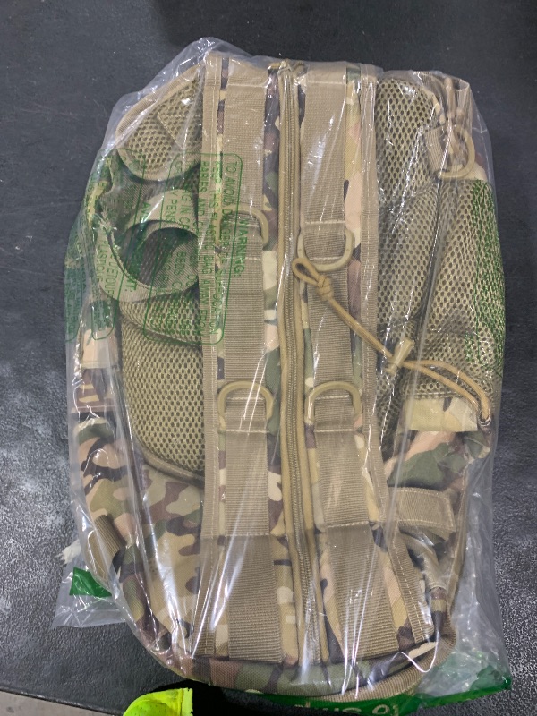 Photo 1 of PLUSINNO Khaki Fishing Backpack with Tackle Boxes, Waterproof Sling Tackle Bag For Fishing Gear With Rod Holder, Gifts for Men With lures, pliers, Fish Lip Gripper.