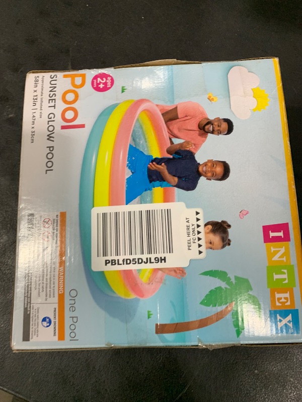 Photo 1 of Intex Kiddie Pool - Kid's Summer Sunset Glow Design - 58" x 13"