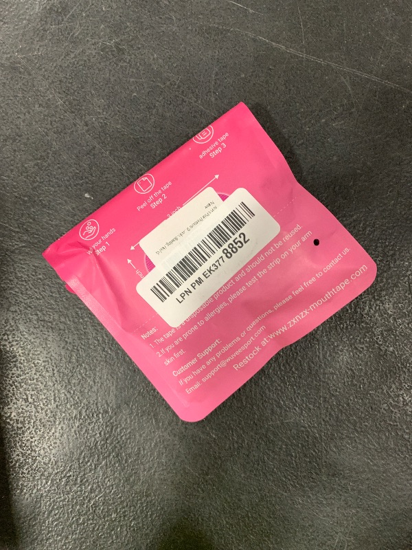 Photo 1 of 30 Pcs Pink Premium Strip Tapes Hypoallergenic Painless Removal Tape, Strong Adhesive Tape Multi-Functional Suitable for Sleeping, Books, Bowling, Heel