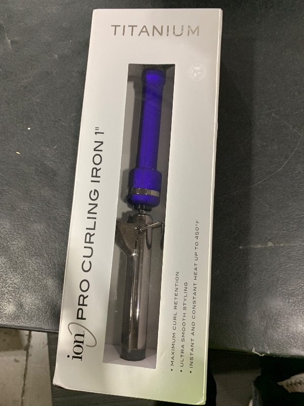 Photo 1 of ion Titanium Pro Curling Iron, 1 Inch, Heats up to 450°F, Maximum Curl Retention, Dual Voltage