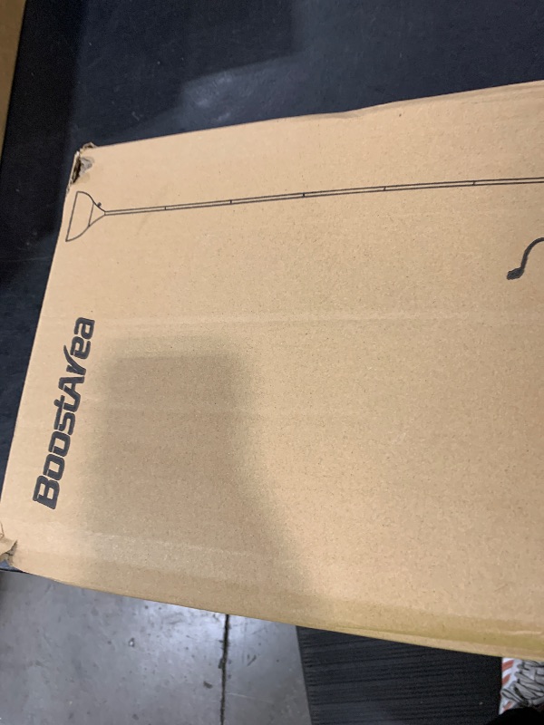 Photo 1 of BoostArea Floor Lamp, Standing Lamp, 9W LED, Energy Saving, 50,000hrs Long Lifespan, 3000K Warm White, Eye-Caring,Torchiere Floor Lamps for Living Room,Bedroom,Office,Reading, White Floor Lamps