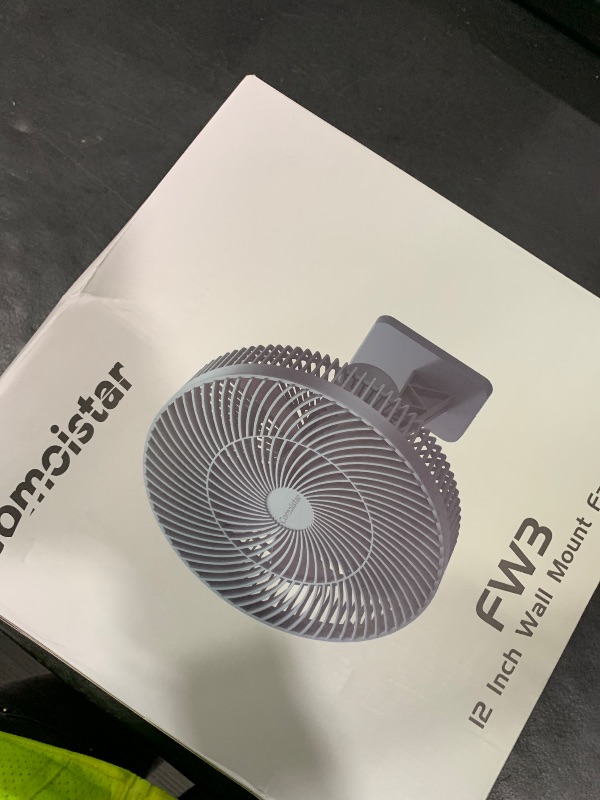 Photo 1 of 12 Inch Wall Mount Oscillating Fan with Remote and Timer, Small RV Fan with Powerful 4 Speeds, 90° Oscillation,125° Adjustable Tilt, 8.2 ft Wire, Quiet Corner Fans for Bedroom, Indoor Bathroom