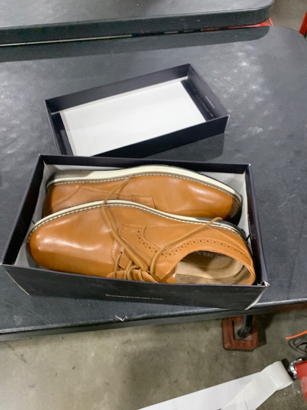 Photo 1 of 12W Bruno Marc Men's Plain Toe Oxford Shoes Business Formal Derby Dress Sneakers Crossflex GentEdge,Size 12W,Brown,SBOX223MWIDE