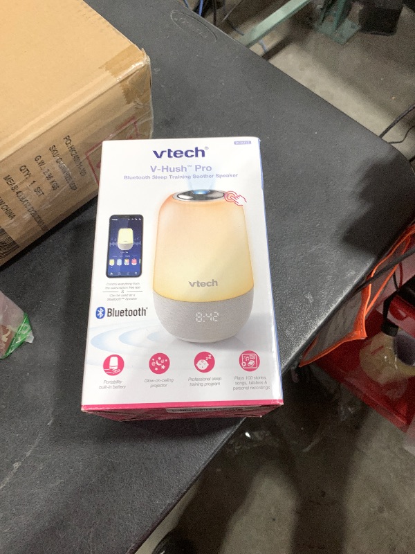 Photo 1 of VTech BC8313 V-Hush Soothing Sleep Trainer with 200+ Stories/Songs/Sounds & Sleep Program. Portable Bluetooth HD Speaker, Multi-Color NightLight, Ceiling Projector