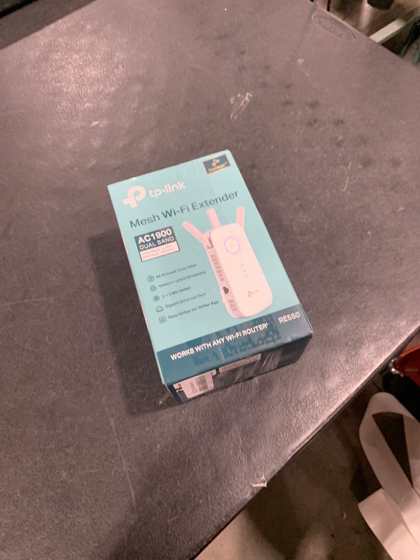 Photo 1 of TP-Link AC1900 WiFi Range Extender RE550 | Dual-Band Wireless Repeater Amplifier w/Gigabit Ethernet Port | Up to 2200 Sq. Ft., 32 Devices | Internet Signal Booster | APP Setup | EasyMesh Compatible