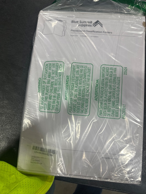 Photo 1 of 10 Legal Size Classification Folders - 2 Divider 2 Inch Tyvek Expansions - Durable 2 Prongs Designed to Organize Standard Law Client Files, Office Reports - Legal Size, 10 Folders (Gray Green)