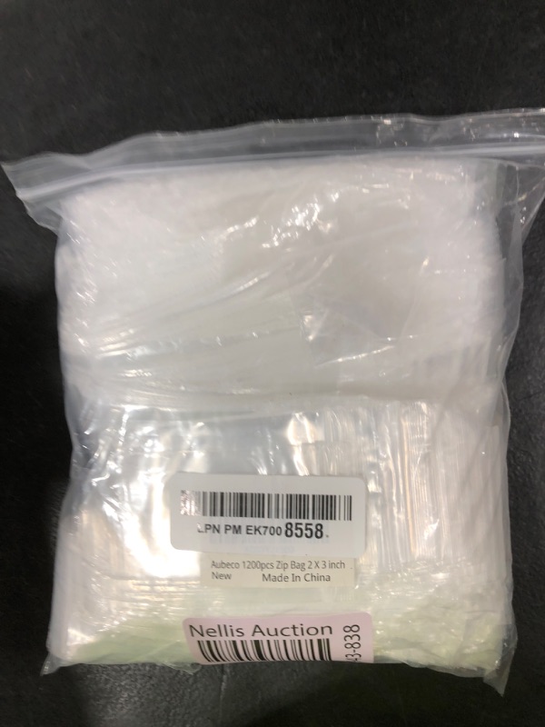 Photo 1 of 1200pcs 2 x 3 Clear Zip Bag, Small Plastic Jewelry Bags, 2 mil Thick Small Baggies, Resealable Zipper Bag, Storage Baggies for Daily Vitamin, Jewelry, Candy