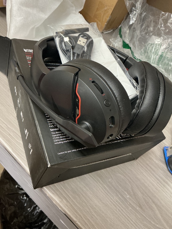 Photo 1 of acer Wireless Gaming Headset, PS5 Headset with 2.4GHz for Ps5, Ps4, PC, Switch, Bluetooth 5.3 + 100Hrs Gaming Headphones with Noise Canceling Mic for Laptop, Mobile, Mac, 50mm Drivers (Black)