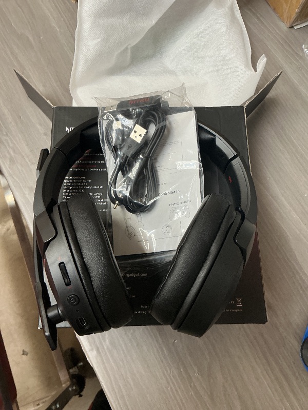 Photo 1 of acer Wireless Gaming Headset, PS5 Headset with 2.4GHz for Ps5, Ps4, PC, Switch, Bluetooth 5.3 + 100Hrs Gaming Headphones with Noise Canceling Mic for Laptop, Mobile, Mac, 50mm Drivers (Black)