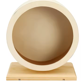Photo 1 of Natural Wood Silent Multipurpose Running Wheel Non Toxic Exercise Toy For Hamsters Durable Small Animal Running Wheel Toy