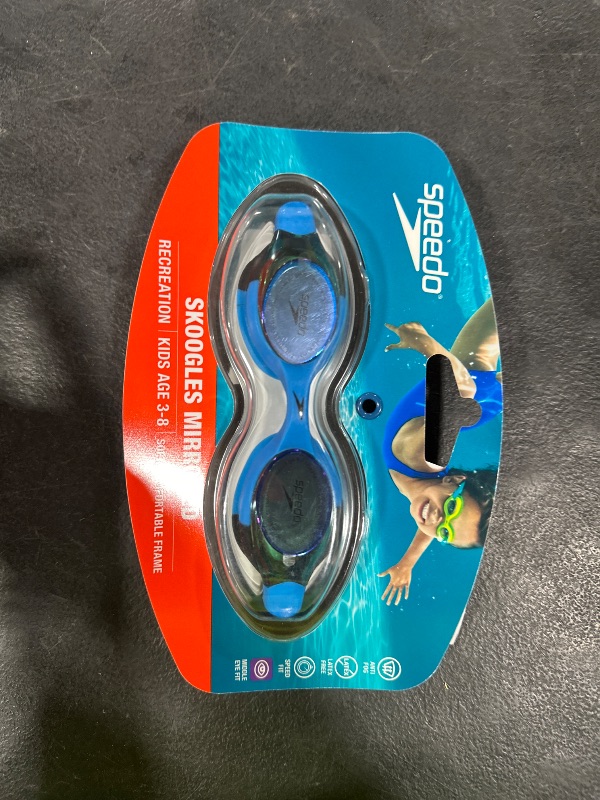 Photo 1 of Speedo Unisex-Child Swim Goggles Skoogle Ages 3-8, BLACK BLUE/JADE/EMERALD, One Size