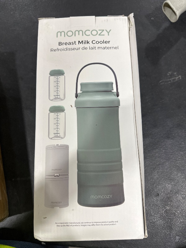 Photo 1 of Momcozy 22oz Portable Breast Milk Cooler for Outdoor, Life Saver with 360° Total Cooling for 24 Hours, Larger Capacity Travel Breastmilk Chiller with 2pcs Baby Bottles for Breastmilk Storage, Green