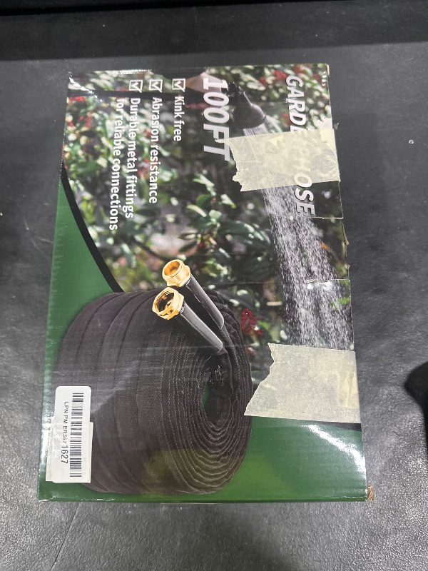 Photo 1 of CXEZSIK Garden Hose Non-Expanding 100ft, Flexible Garden Hose with 10 Function Hose Nozzle, Lightweight, Kink Free and Water Hose for Outdoor,Yard, Lawn, Car Wash, Marine,and Camper Use