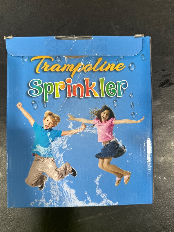 Photo 1 of Trampoline Sprinkler for Kids Backyard Water Park Net Friendly WaterWhirl Outdoor Game Toys Adjustable Summer Toys Included Accessories Tool Exclusive Copyright (Blue)