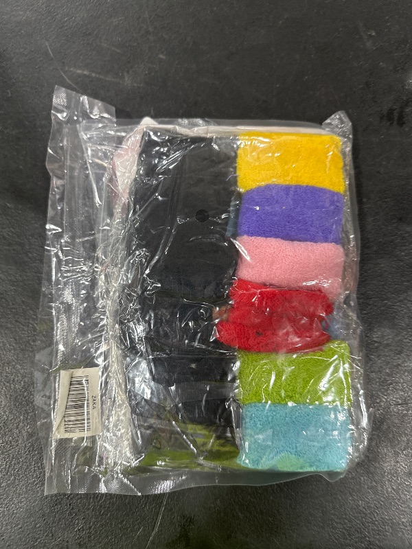 Photo 1 of 24PCS Extra Soft Towel Scrunchies Stretchy Hair Ties Terry Cloth Cotton Elastic Fuzzy Wide Thick Ponytail Holder Seamless Hair Rubber Band Assorted Color Hair Accessories for Women Girl Kids