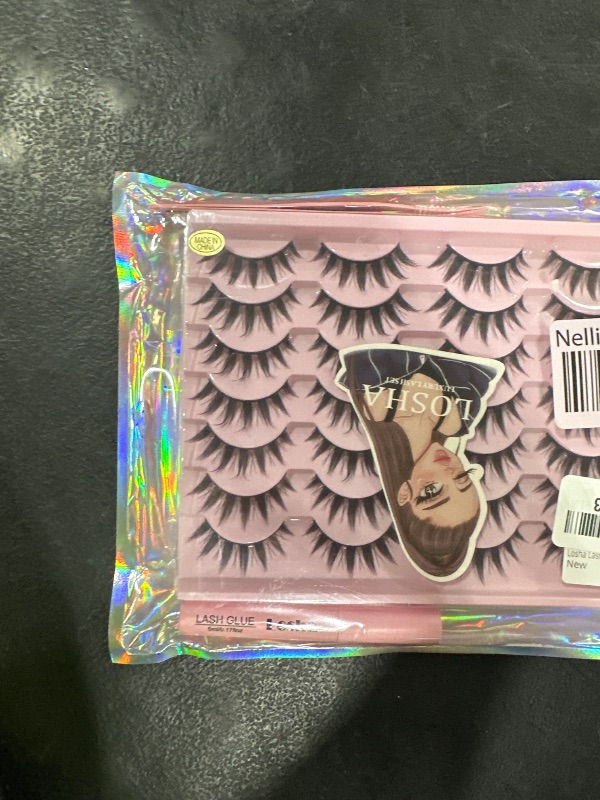 Photo 1 of Losha Lashes Spiky Manga Lashes 14 Pairs Anime False Eyelashes 8D Wispy Eye Lashes Kit with Lash Glue and Lash Tweezers Natural Soft Fake Eyelashes (Cutes)