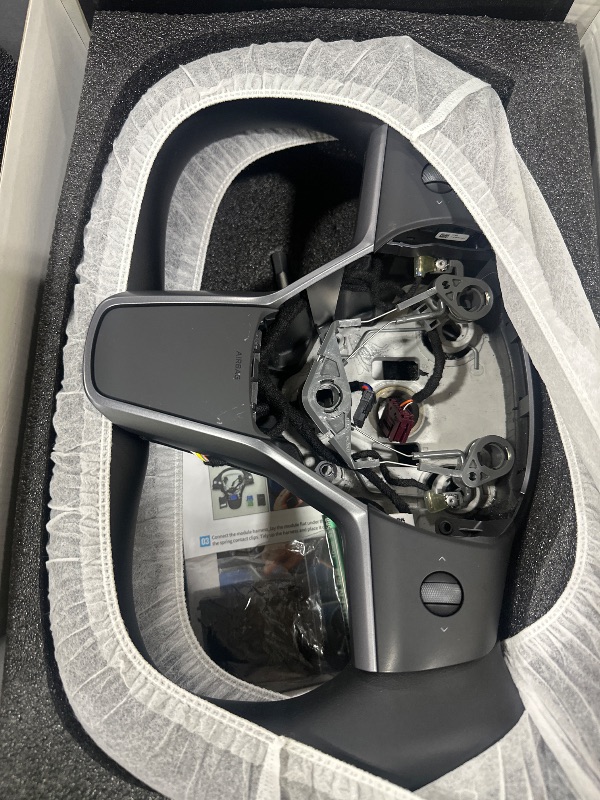 Photo 1 of ZIMABLUE Yoke Steering Wheel for Tesla Model 3 2017-2023, Model Y 2019-2024 Steering Wheel with Heating Function Compatible with Tesla Model 3 Y