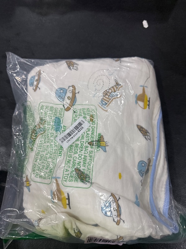 Photo 1 of ZPECC Muslin Toddler Blanket Thicker, 47x47 Organic Cotton Kids Quilt Hypoallergenic for Baby Essentials Crib Stroller Daycare Cot, Spaceship