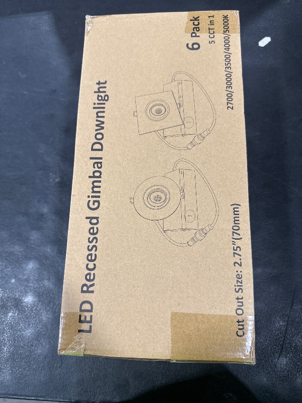 Photo 1 of POPANU Canless Recessed Gimbal Downlight Rotatable-Spotlight 5 CCT 3 Inch Eyeball Ceilling Potlight, Dimmable Recessed Lights Fixture with Junction Box, 8W CCT Adjustable, White Round Trim, 6 Pack