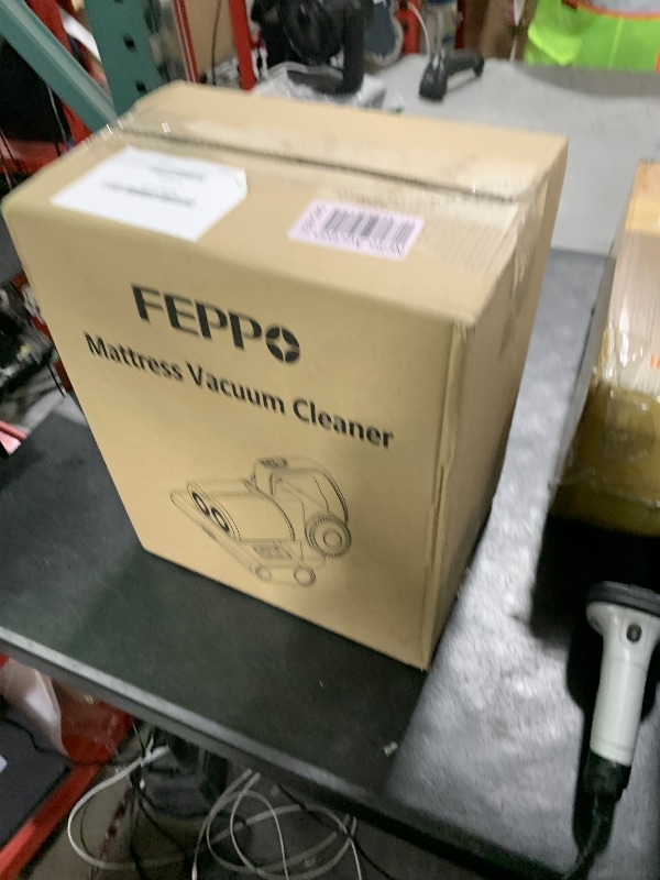 Photo 1 of FEPPO Mattress Vacuum Cleaner, 16Kpa Bed Vacuum Cleaner with 253.7nm UV-C Light, 140°F Heat, HEPA Filter & Ultrasonic, Versatile Handheld Vacuums for Bed, Sofa, Couch, Crib(Corded, 500W)
