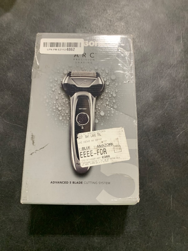 Photo 1 of Panasonic ARC5 Electric Razor for Men with Pop-Up Trimmer, Wet/Dry 5-Blade Electric Shaver with Intelligent Shave Sensor and Multi-Flex Pivoting Head – ES-LV65-S (Silver)