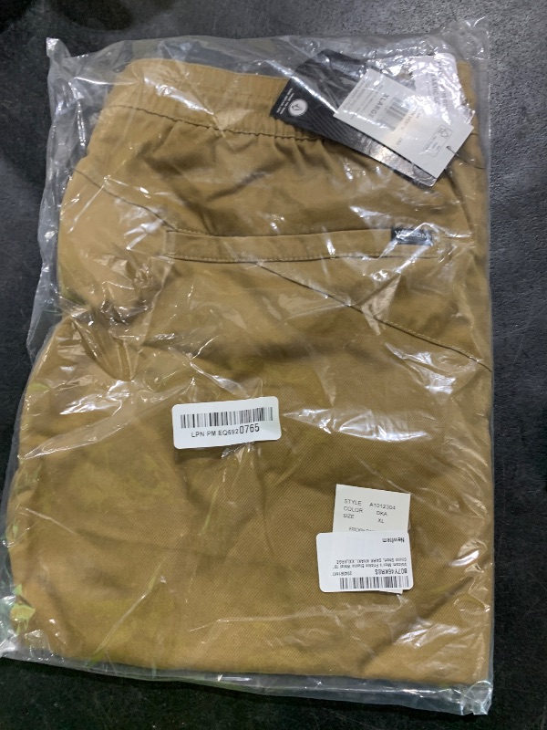Photo 1 of Volcom Men's Frickin Elastic Waist 19" Chino Short, DARK KHAKI, XXLARGE