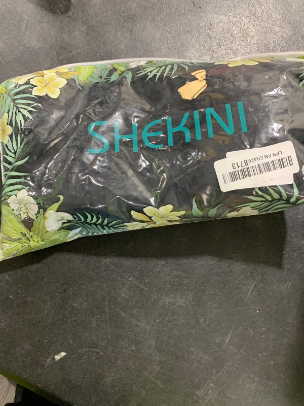 Photo 1 of SHEKINI Women's Crossover Ruched Skirt One Piece Swimdress Swimsuit Bathing Suit (Manhattan Black, Medium)