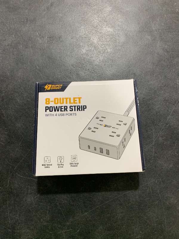 Photo 1 of 10Ft Extension Cord with Multiple Outlets, Flat Plug Surge Protector Power Strip 10 Ft Long Cord, 8 Outlets & 4 USB Ports (2 USB C), Desk Charging Station for Home Office, College Dorm Room Essentials1046945958
LPNPMEY5322997
