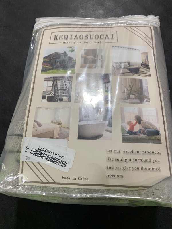 Photo 1 of 102 Inch Linen Blackout Curtains for Ceiling Track System Back Tab, Loop Pocket Curtains 72 Inch Wide Pinch Pleated Drapes for Patio Sliding Glass Door, Greyish Beige,W72 x L102, 2 Panels