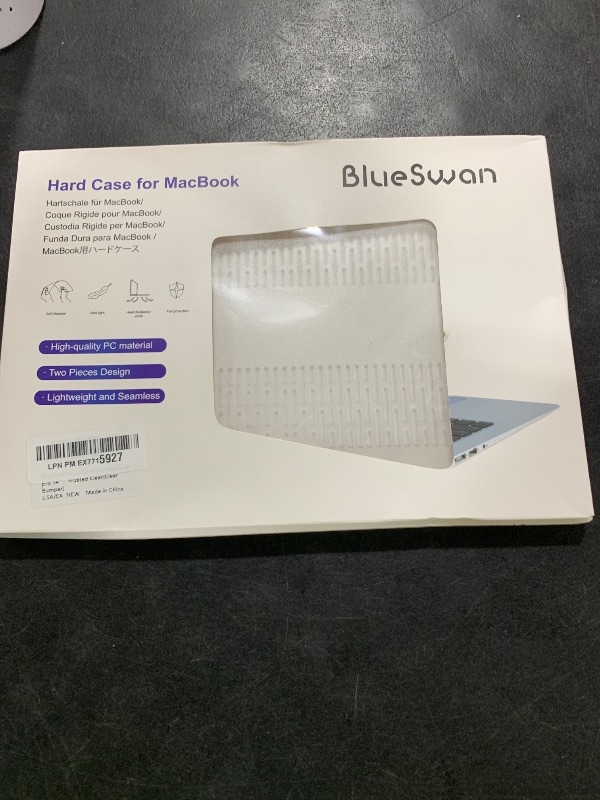 Photo 1 of BlueSwan Anti-Cracking Hard Shell Case Compatible with MacBook Pro 14-inch 2025 2024-2021 Release M4 M3 M2 M1 Pro/Max Chip, Anti-Fingerprint Soft TPU Bumper, Frosted White