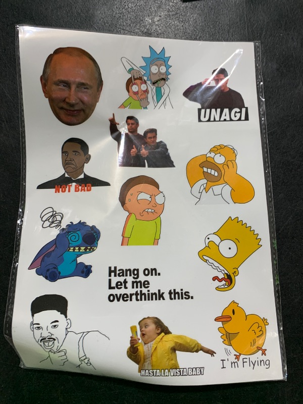 Photo 1 of Mr. Pen Fun Covers - 131 pc Water Bottle Stickers with Memes and Vinyl