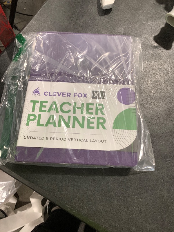 Photo 1 of Clever Fox Teacher Planner – School Year Planner with Calendars & Lesson Plans – Book for Classroom & Homeschool Organization, A4 (Purple)