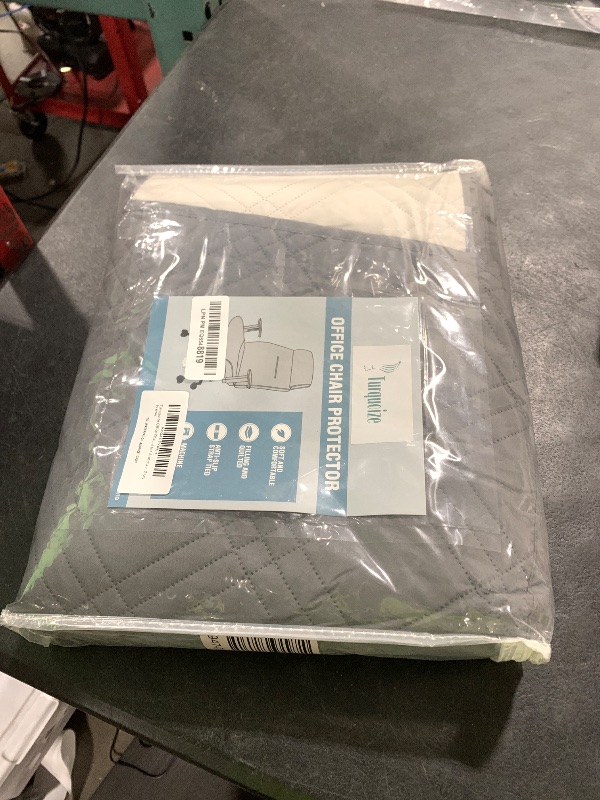 Photo 1 of Turquoize Waterproof Office Chair Cover with Armrest Covers Gray Computer Desk Chair Cover Protector with Arms Soft Durable Office Chair Seat Slipcover with Anti-Slip Buckle for Home Office, Gray