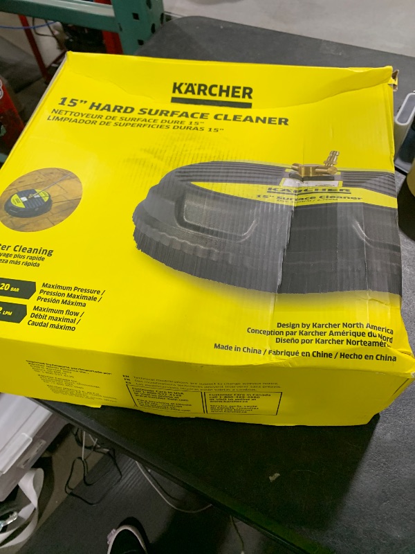Photo 1 of Kärcher Pressure Washer Surface Cleaner 15", Quick Connect, 2600-3200 PSI, Ideal for Driveways, Patios, Decks, Sidewalks