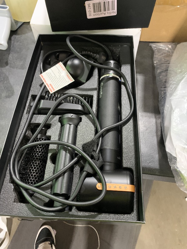 Photo 1 of Hair Dryer Brush 7 in ONE, Detachable Fast Drying, Volumizing, Curling, Straightening, Ionic Hair Dryer with Diffuser, Powerful Blow Dryer Brush with Auto- Wrap Curler, Hair Styling Tools Storage Case