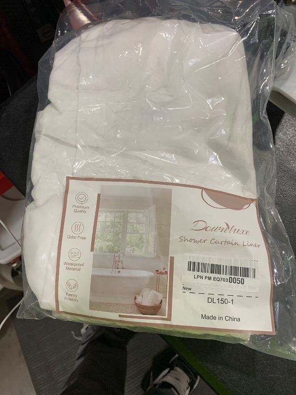 Photo 1 of SEE NOTES.PICTURE  .......downluxe Waterproof Fabric Shower Curtain Liner - Soft Cloth Shower Liner with 3 Magnets, Shower Curtains for Bathroom, Machine Washable & Hotel Quality, 70" W x 72" L, White