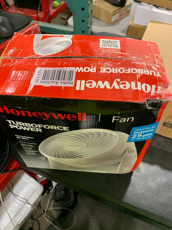 Photo 1 of Honeywell HT-904 TurboForce Tabletop Air Circulator Fan, Small, White – Quiet Personal Fan for Home or Office, 3 Speeds and 90 Degree Pivoting Head