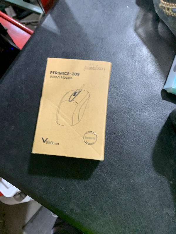 Photo 1 of Perixx PERIMICE-209 3 Button USB Wired Mouse - Optical - 1000 DPI - 5.9 Ft Cable - Black
