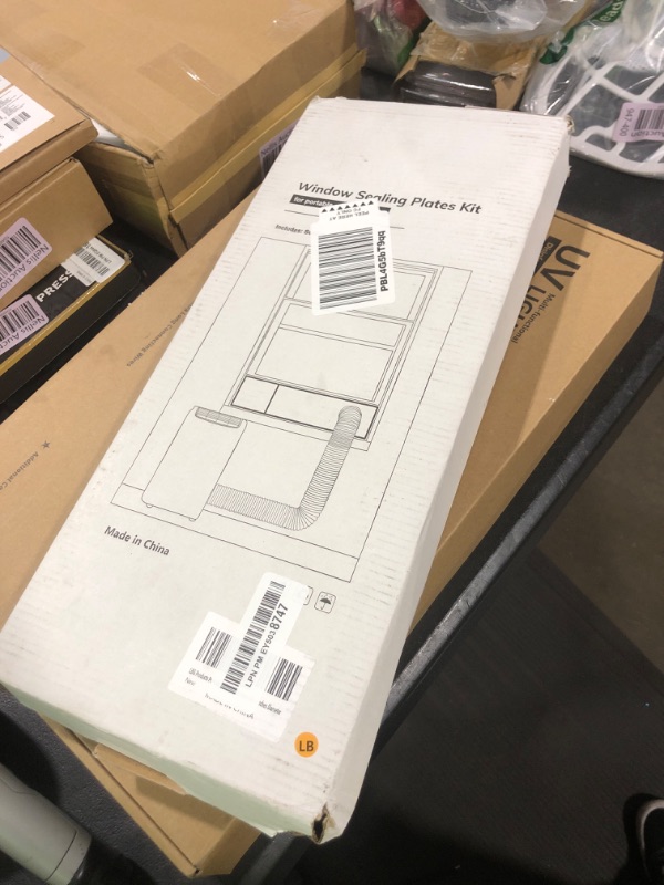 Photo 1 of LBG Products Portable Air Conditioner Window Seal Plates Kit, Vertical AC Window Unit, Adjustable Seal AC Window Vent Kit for Exhaust Hose, Universal for Ducting with 5 inches Diameter